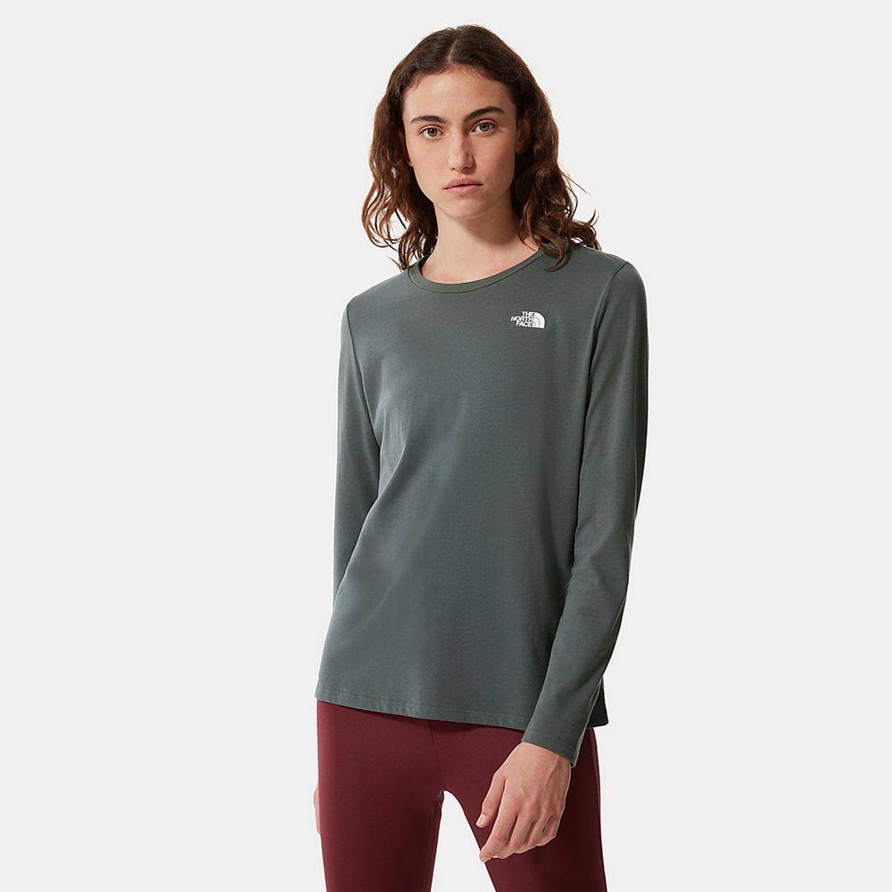 The North Face Long Sleeve Womens Australia - The North Face Seasonal Long-Sleeve Green Running & Tr